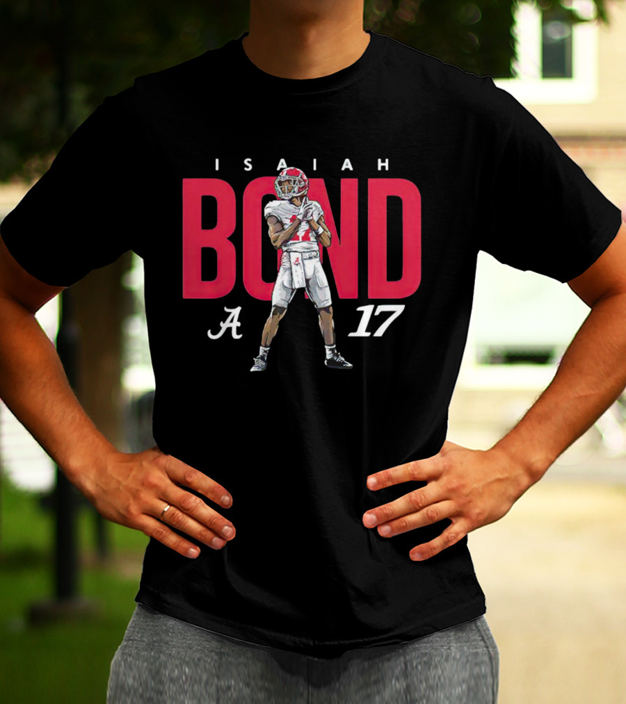 Alabama Crimson Tide Football Isaiah Bond 17 Player T-Shirt