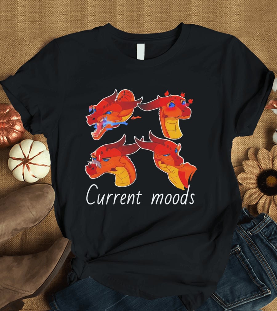 Current Moods Dragon Expressions Angry Happy Love Grumpy T-Shirt
