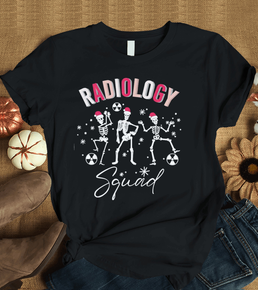 Radiology Squad Skeletons Christmas T-Shirt