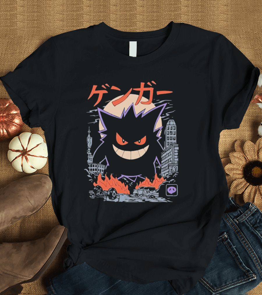 Gengar Urban Cityscape Destruction T-Shirt