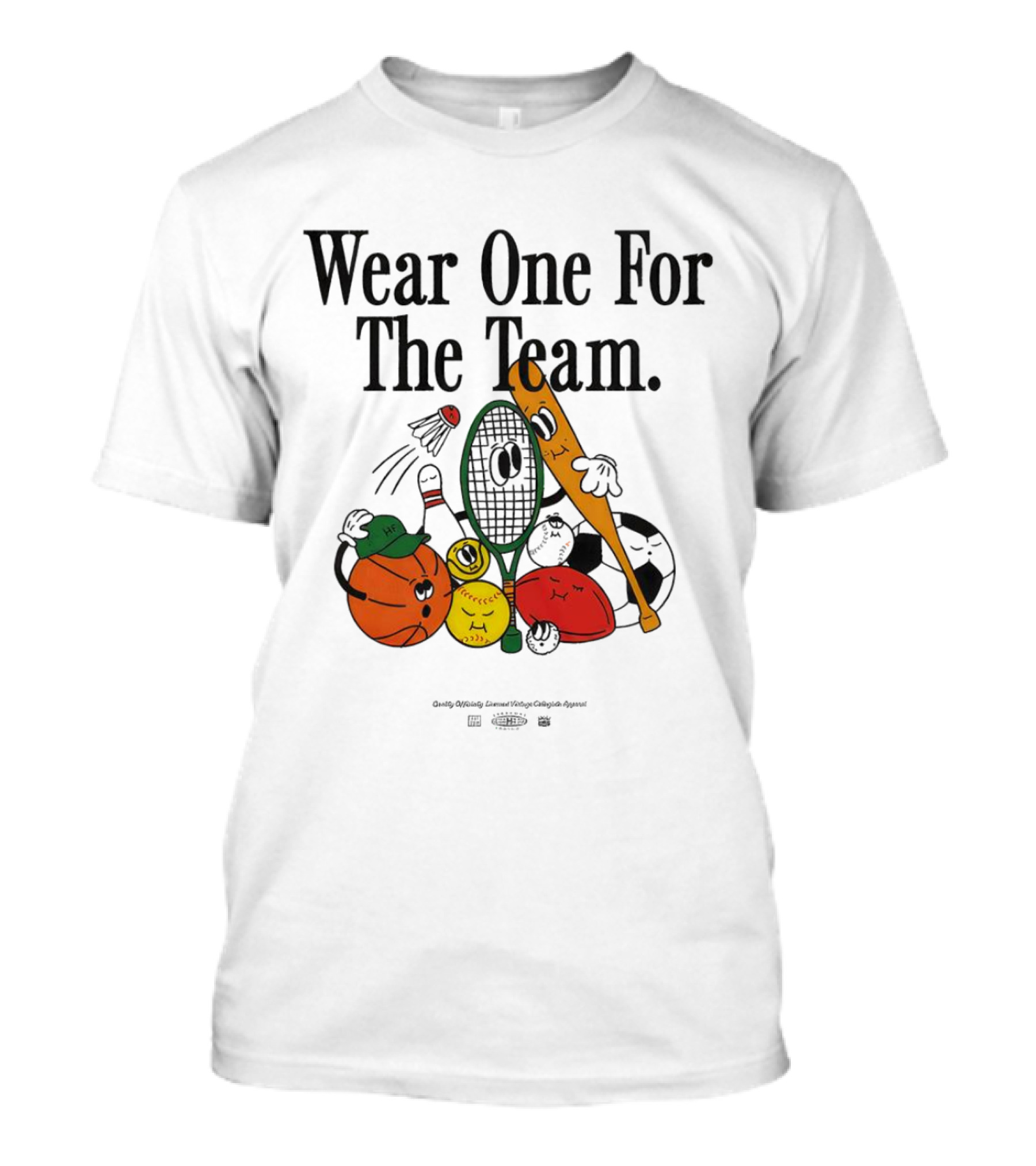 Wear One For The Team Sports Cartoon Characters T-Shirt