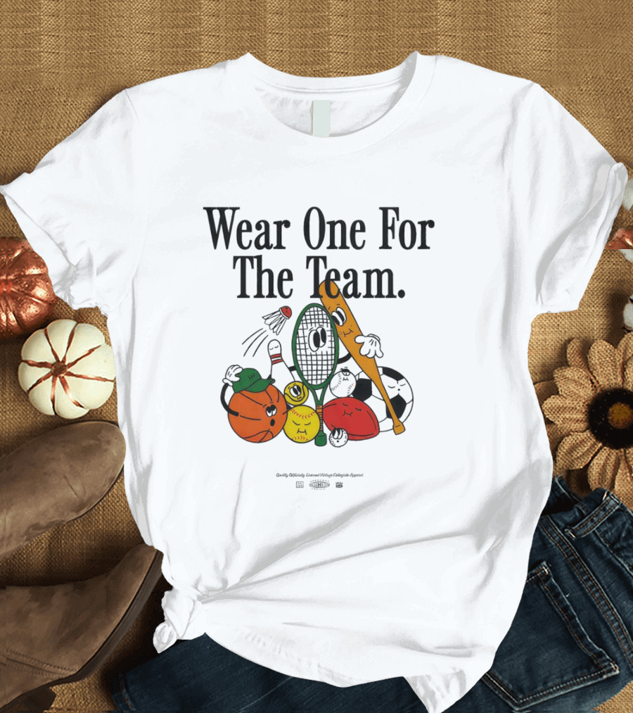 Wear One For The Team Sports Cartoon Characters T-Shirt