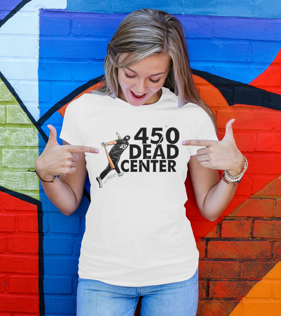 450 Dead Center Baseball Player Swinging T-Shirt