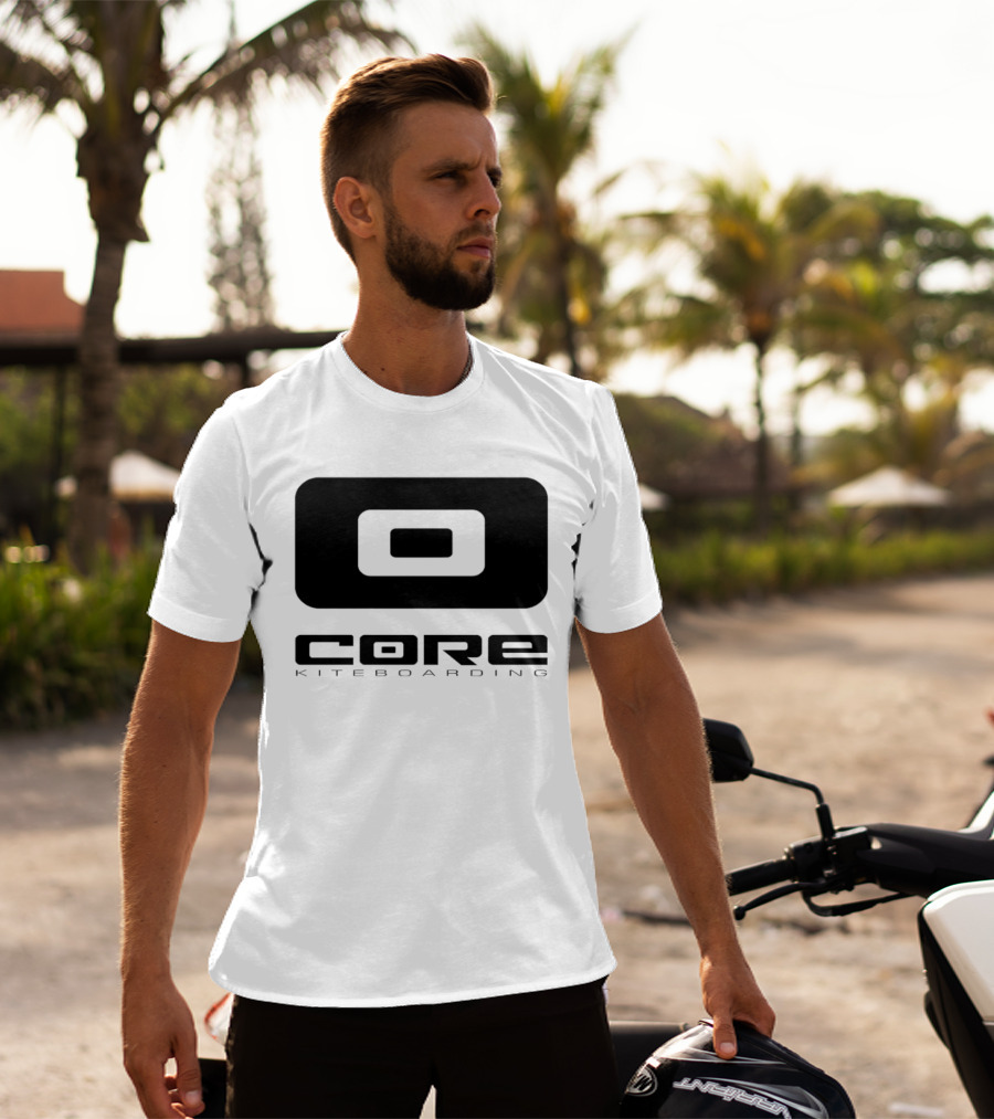 Core Kiteboarding Logo Icon With Bold Black Typography T-Shirt