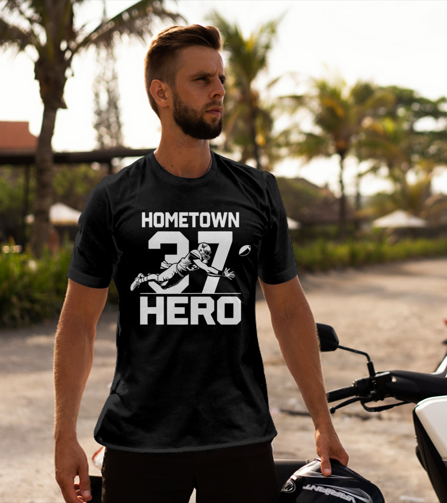 Hometown Hero 37 Jack Westover Football Player T-Shirt