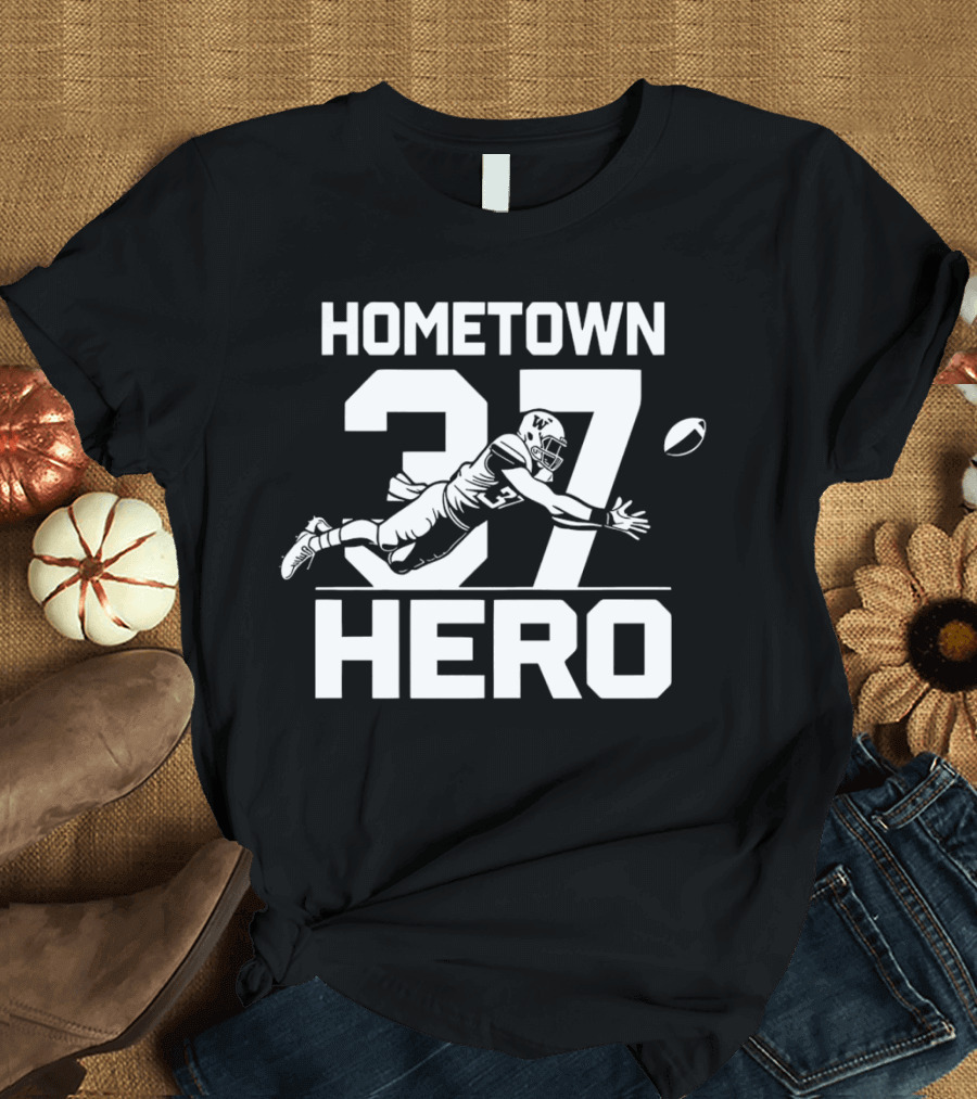 Hometown Hero 37 Jack Westover Football Player T-Shirt