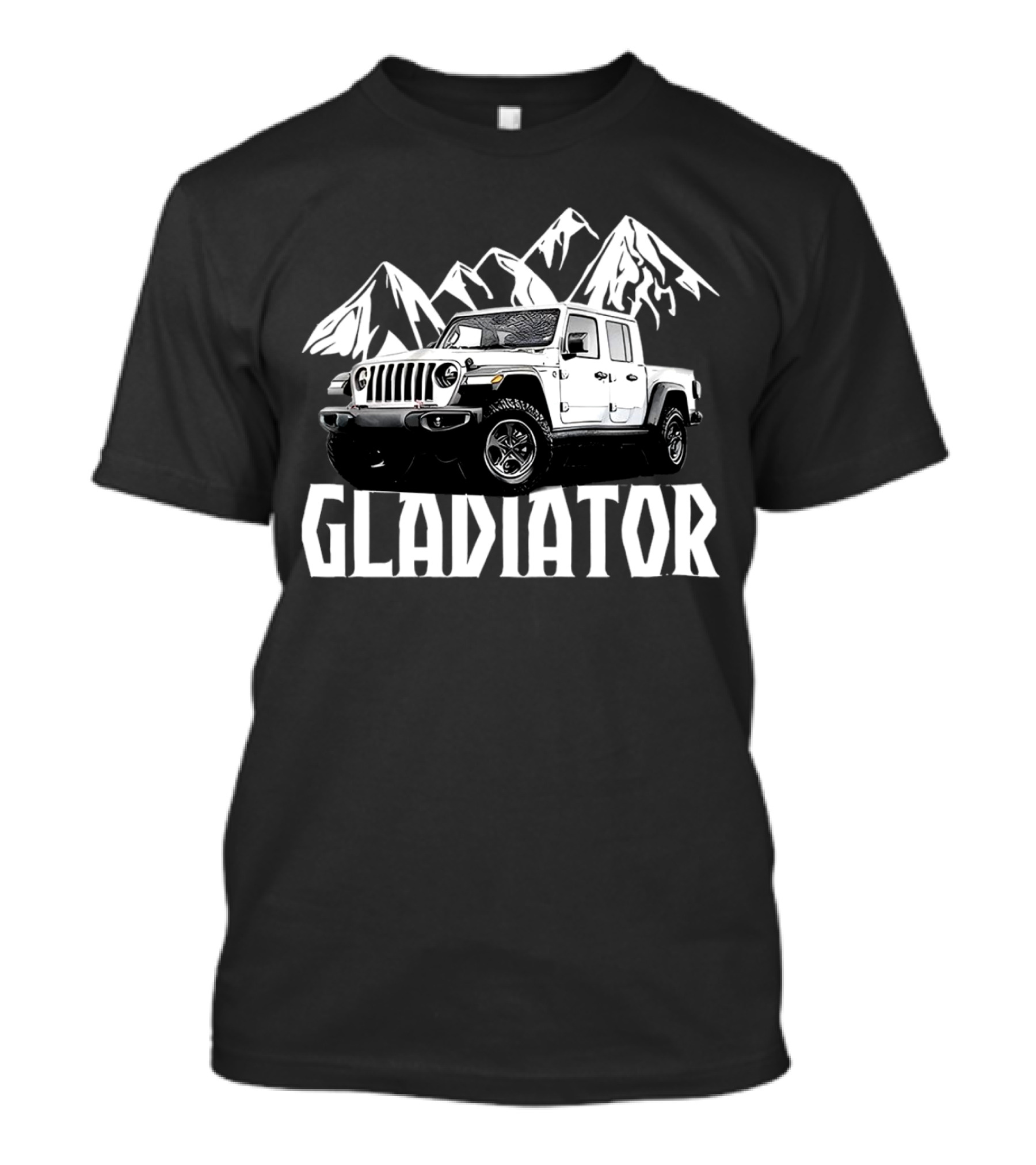 Gladiator Jeep With Mountain Background T-Shirt