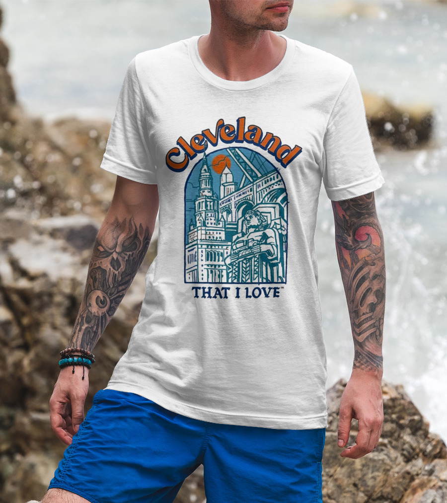 Cleveland That I Love Skyline Architecture T-Shirt