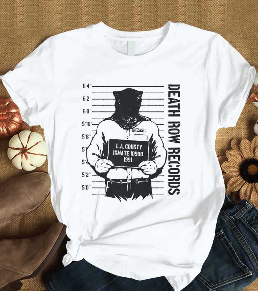 Death Row Records LA County Inmate 1990 1991 T-Shirt