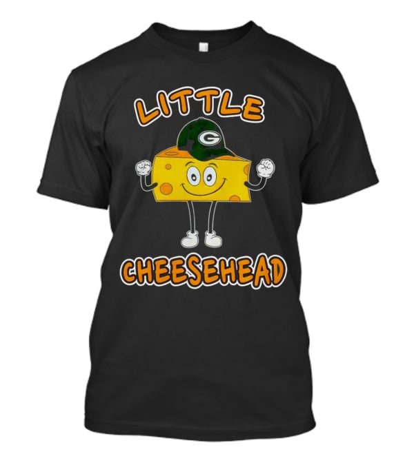 Green Bay Packers Little Cheesehead Illustration With Football Helmet T-Shirt