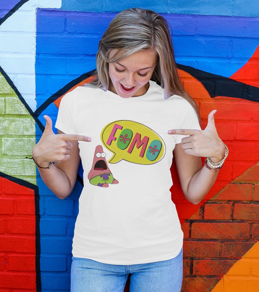 FOMO Surprised Patrick Face Meme Bubble T-Shirt