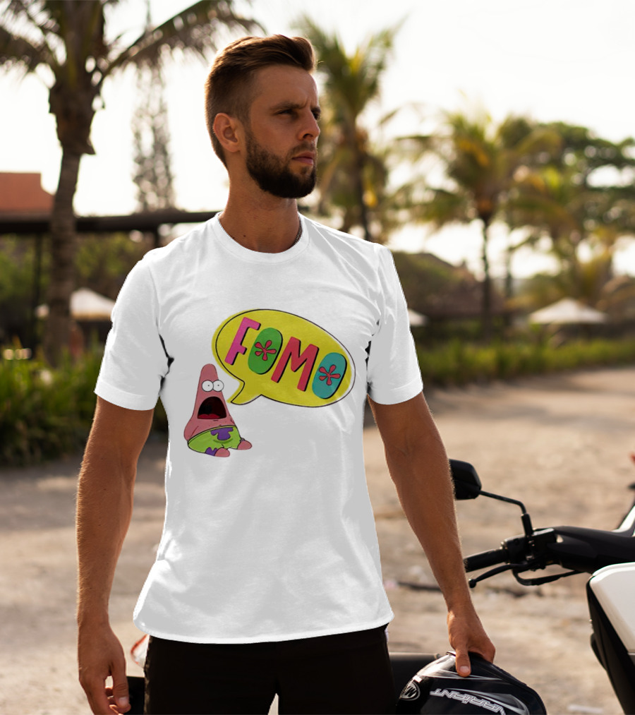 FOMO Surprised Patrick Face Meme Bubble T-Shirt