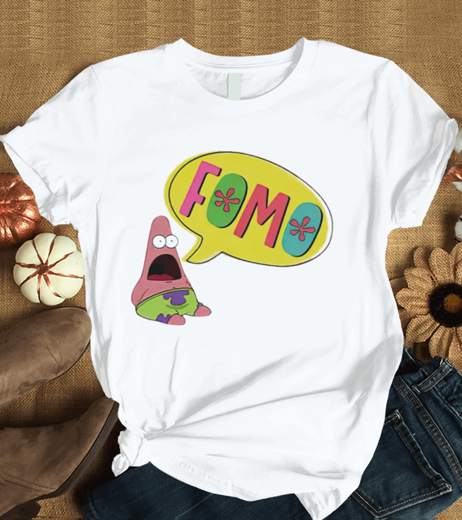 FOMO Surprised Patrick Face Meme Bubble T-Shirt