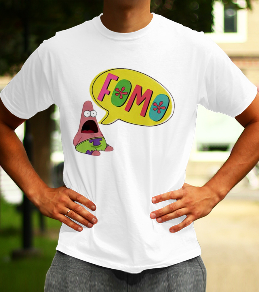 FOMO Surprised Patrick Face Meme Bubble T-Shirt