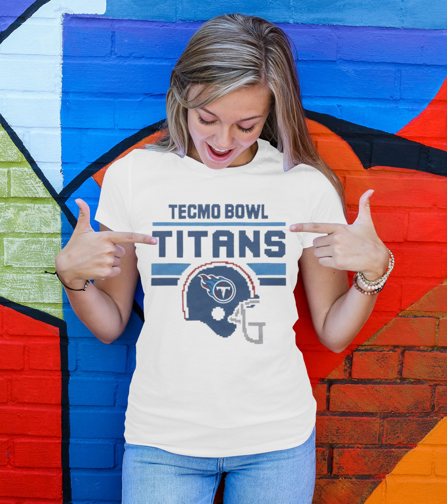 Tecmo Bowl Titans Retro Tennessee Titans Helmet T-Shirt