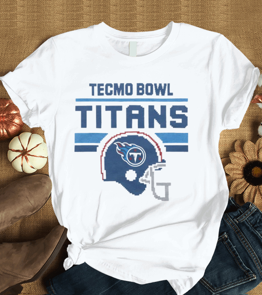 Tecmo Bowl Titans Retro Tennessee Titans Helmet T-Shirt