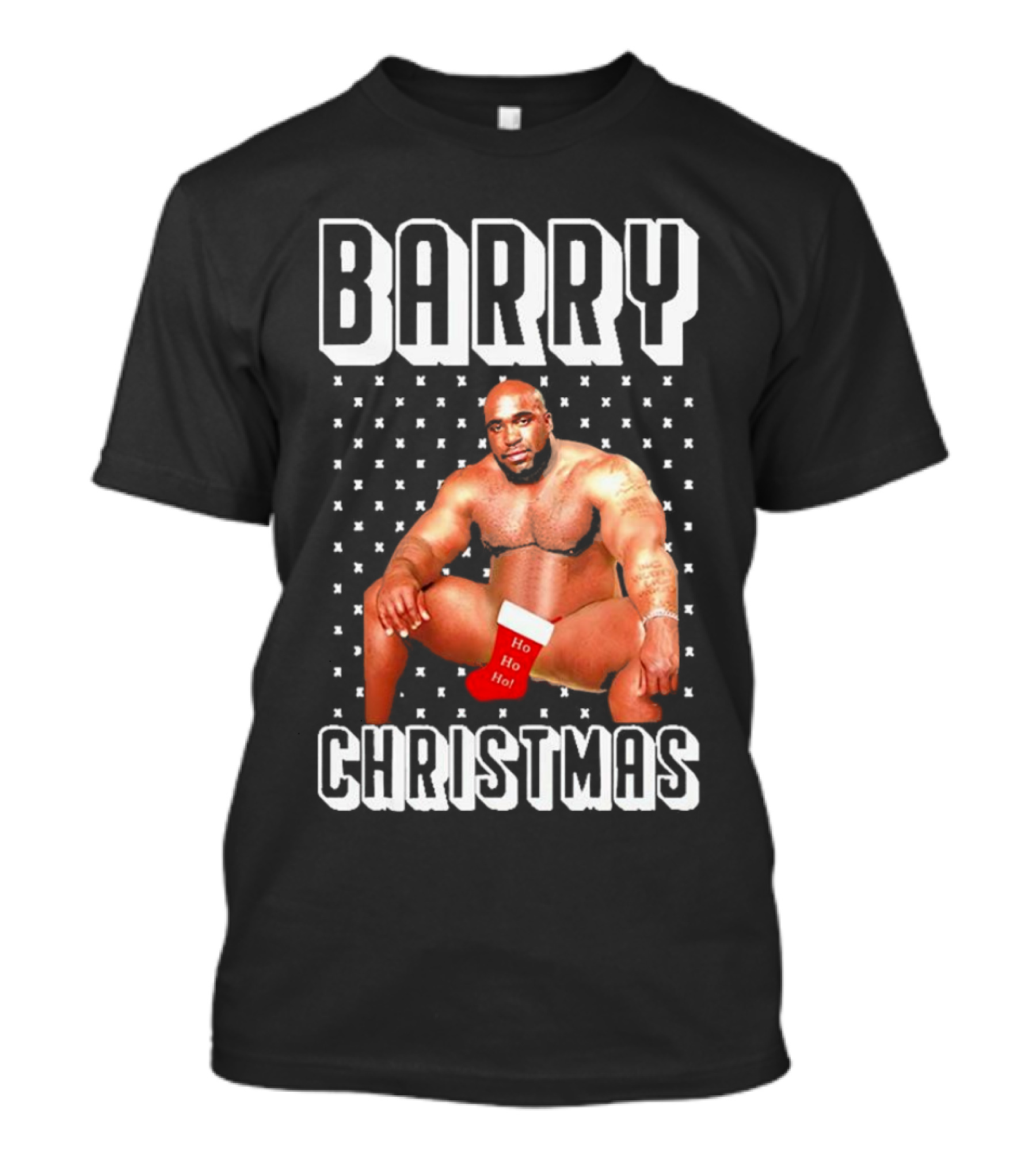 Barry Christmas Ho Ho Ho Stocking Holiday T-Shirt