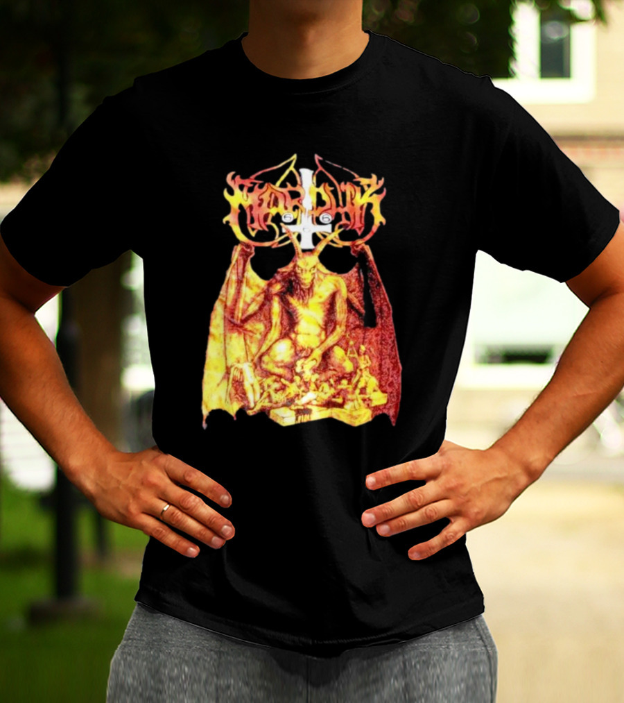 Marduk Demon Goat Occult Symbolism With Satanic T-Shirt