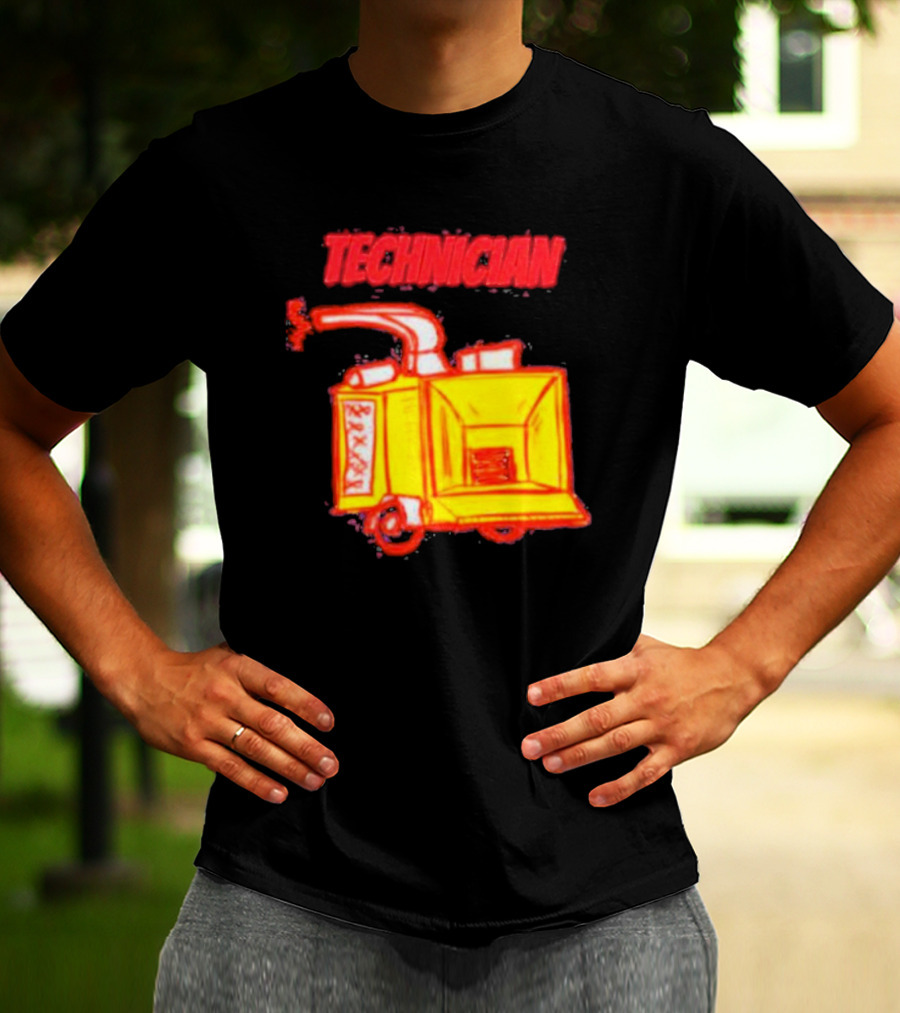 Salty Cracker Technician Vintage Machine T-Shirt