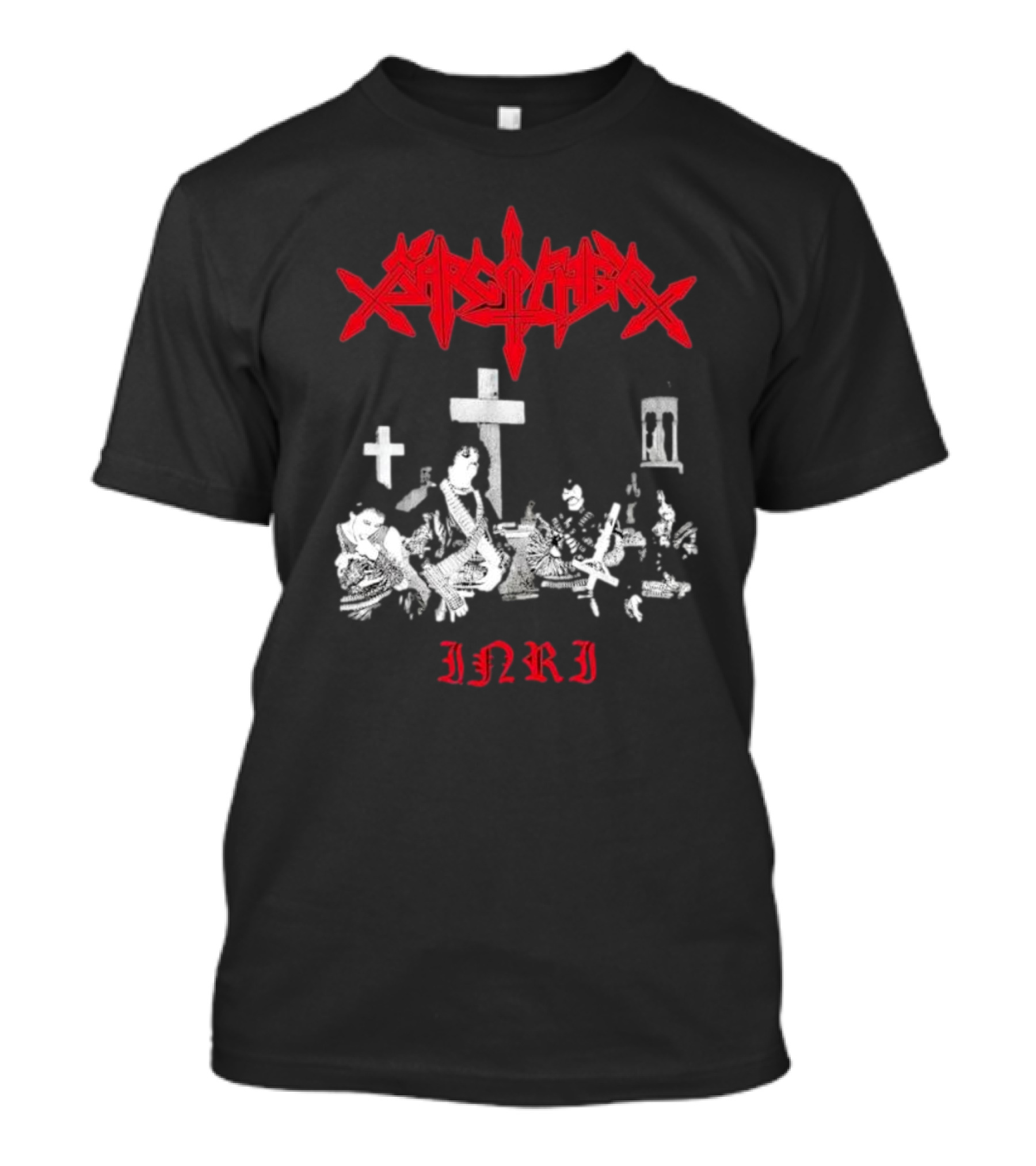 Sarcofago INRI Graveyard Crosses Photo T-Shirt