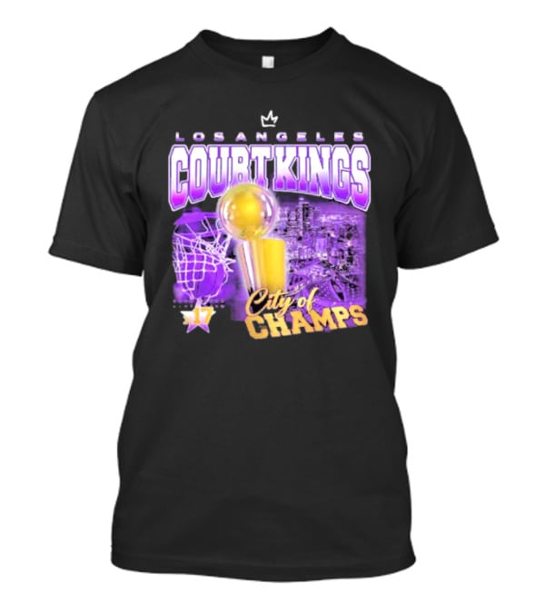 Los Angeles Court Kings City Of Champs 17 Golden Trophy T-Shirt