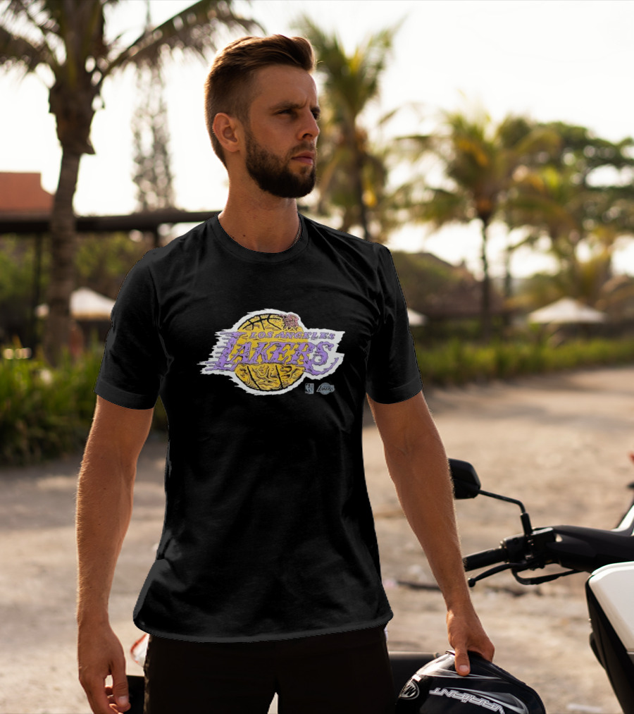 Los Angeles Lakers NBA Basketball Logo Deconstructed T-Shirt