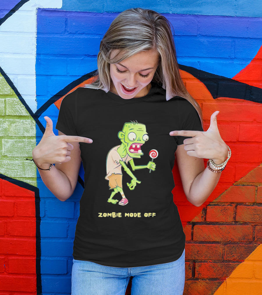 ZOMBIE MODE OFF LOLLIPOP CHARACTER VIBRANT T-Shirt
