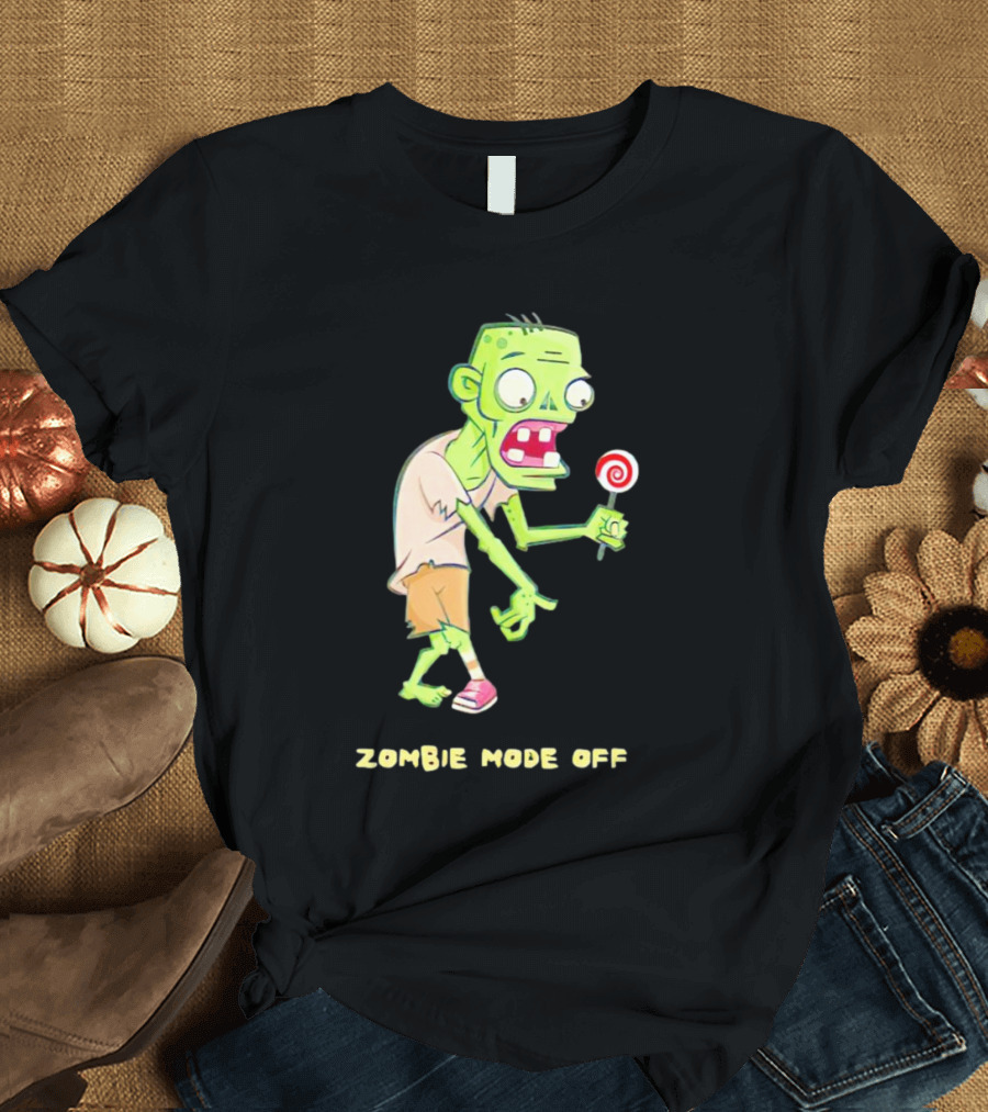 ZOMBIE MODE OFF LOLLIPOP CHARACTER VIBRANT T-Shirt