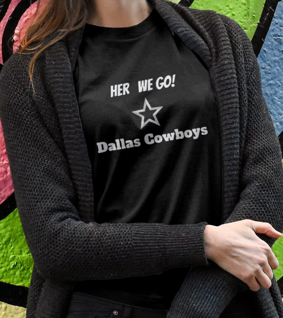 Here We Go Dallas Cowboys Star Christmas Sweater Dak Prescott T-Shirt