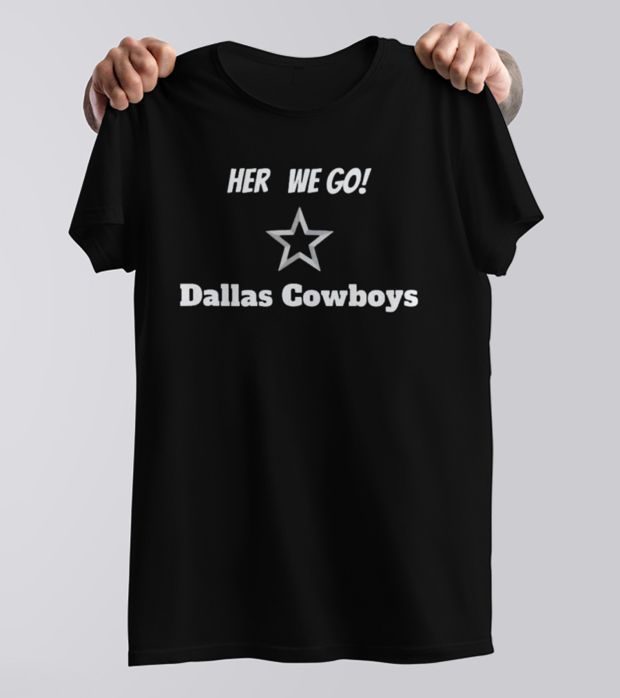 Here We Go Dallas Cowboys Star Christmas Sweater Dak Prescott T-Shirt