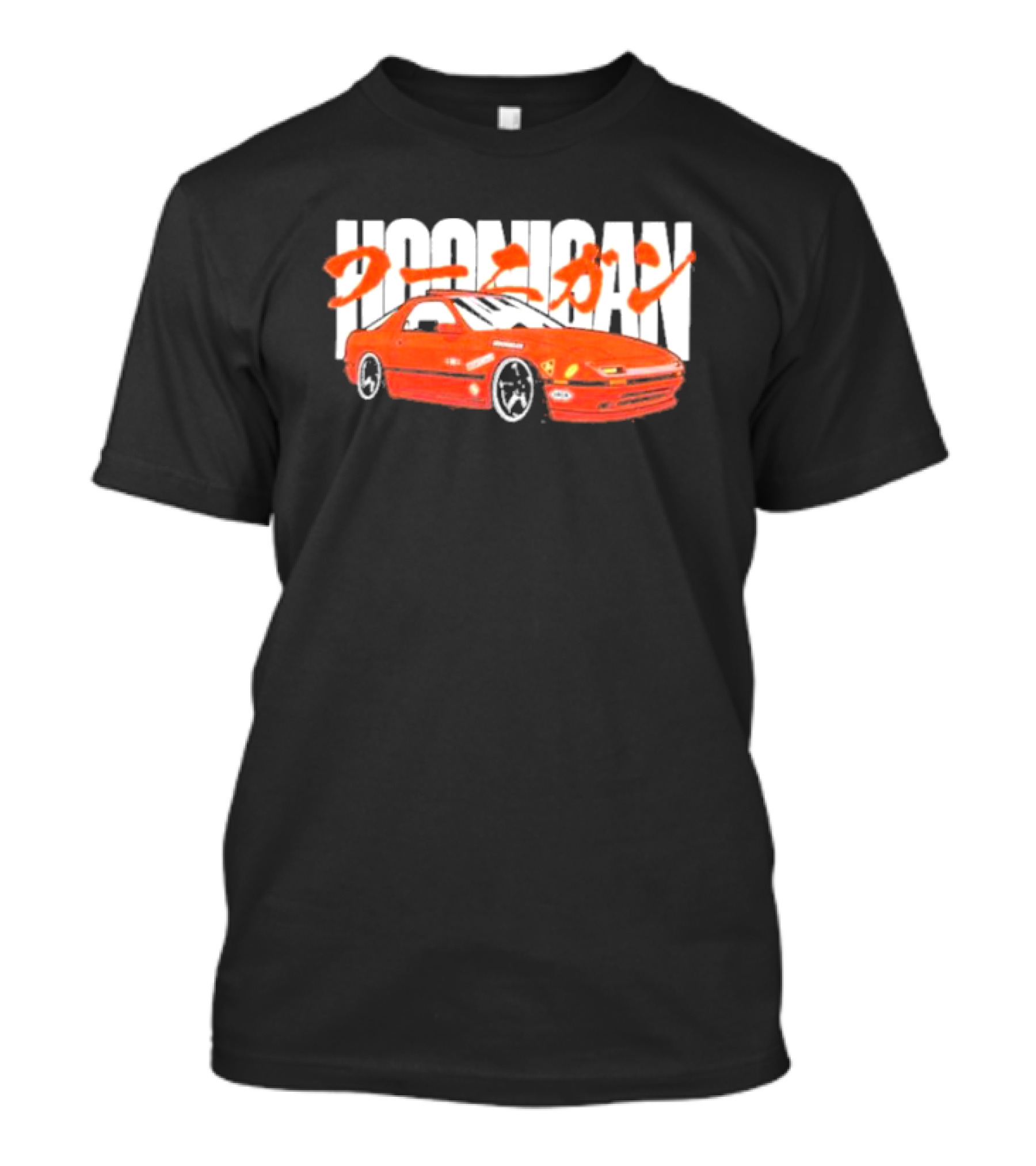 Hoonigan FC Rotary Japanese Kanji Red Sports Car T-Shirt