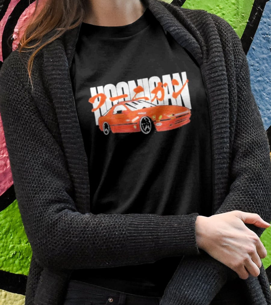 Hoonigan FC Rotary Japanese Kanji Red Sports Car T-Shirt