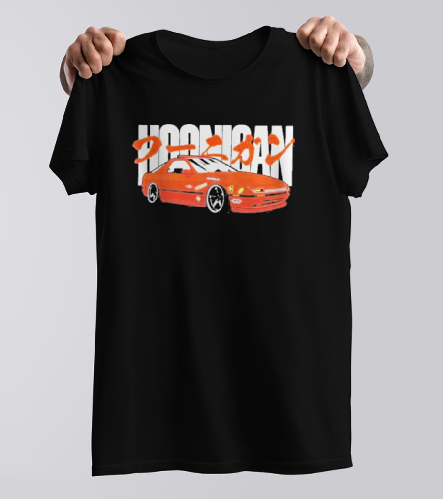 Hoonigan FC Rotary Japanese Kanji Red Sports Car T-Shirt
