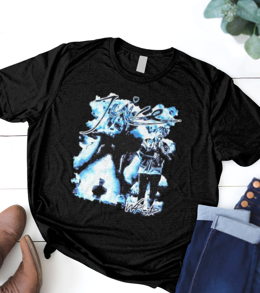 Juice Wrld Blue Collage With Signature Style Elements T-Shirt