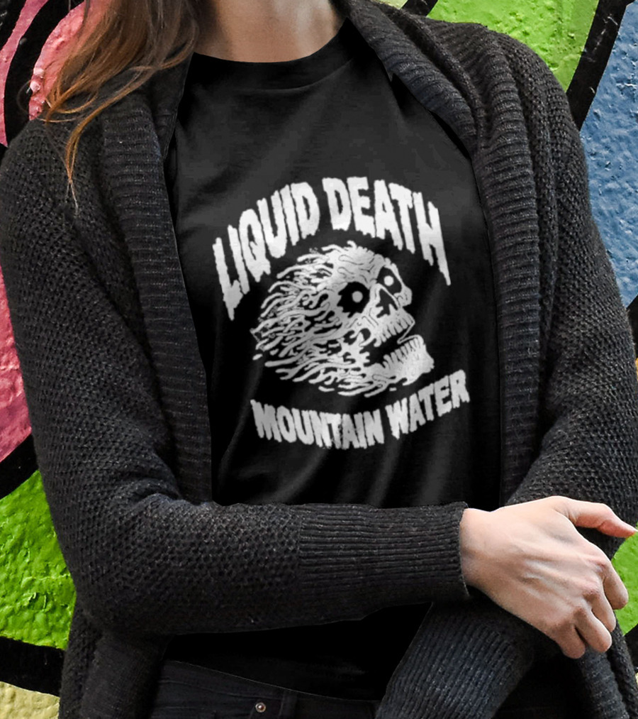 Liquid Death Mountain Water Skull T-Shirt