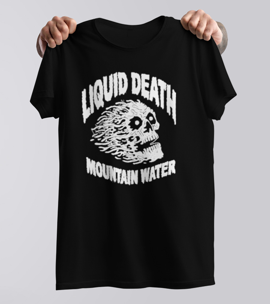 Liquid Death Mountain Water Skull T-Shirt