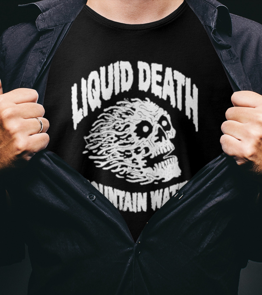 Liquid Death Mountain Water Skull T-Shirt