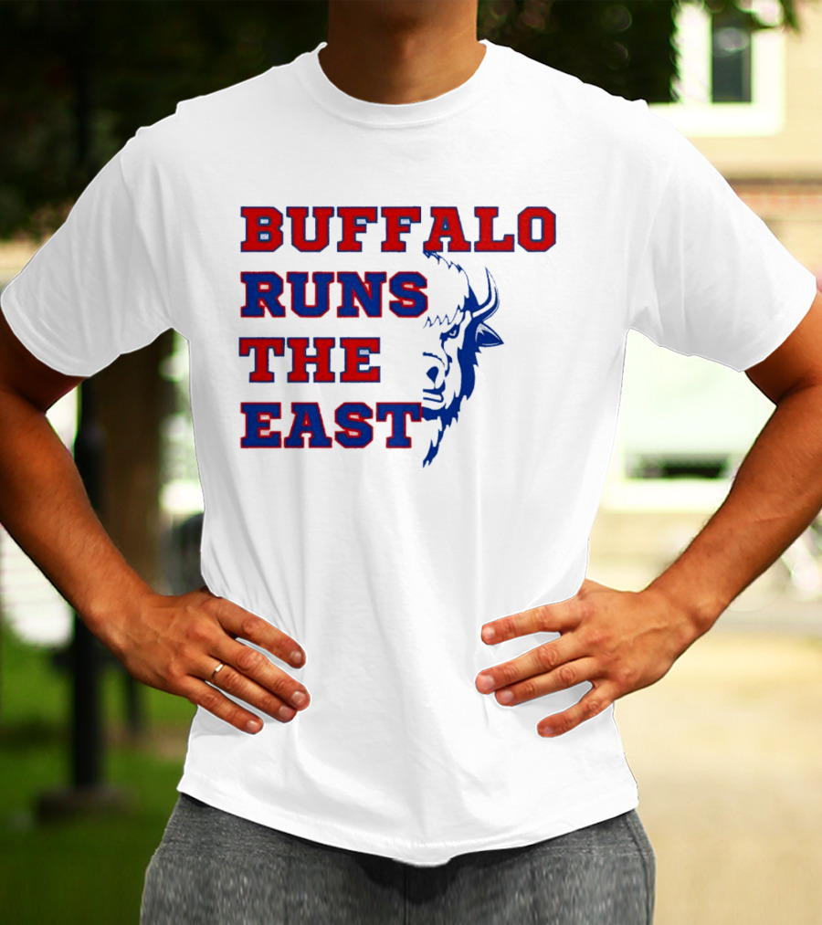 Buffalo Runs The East Bold Text With Buffalo T-Shirt