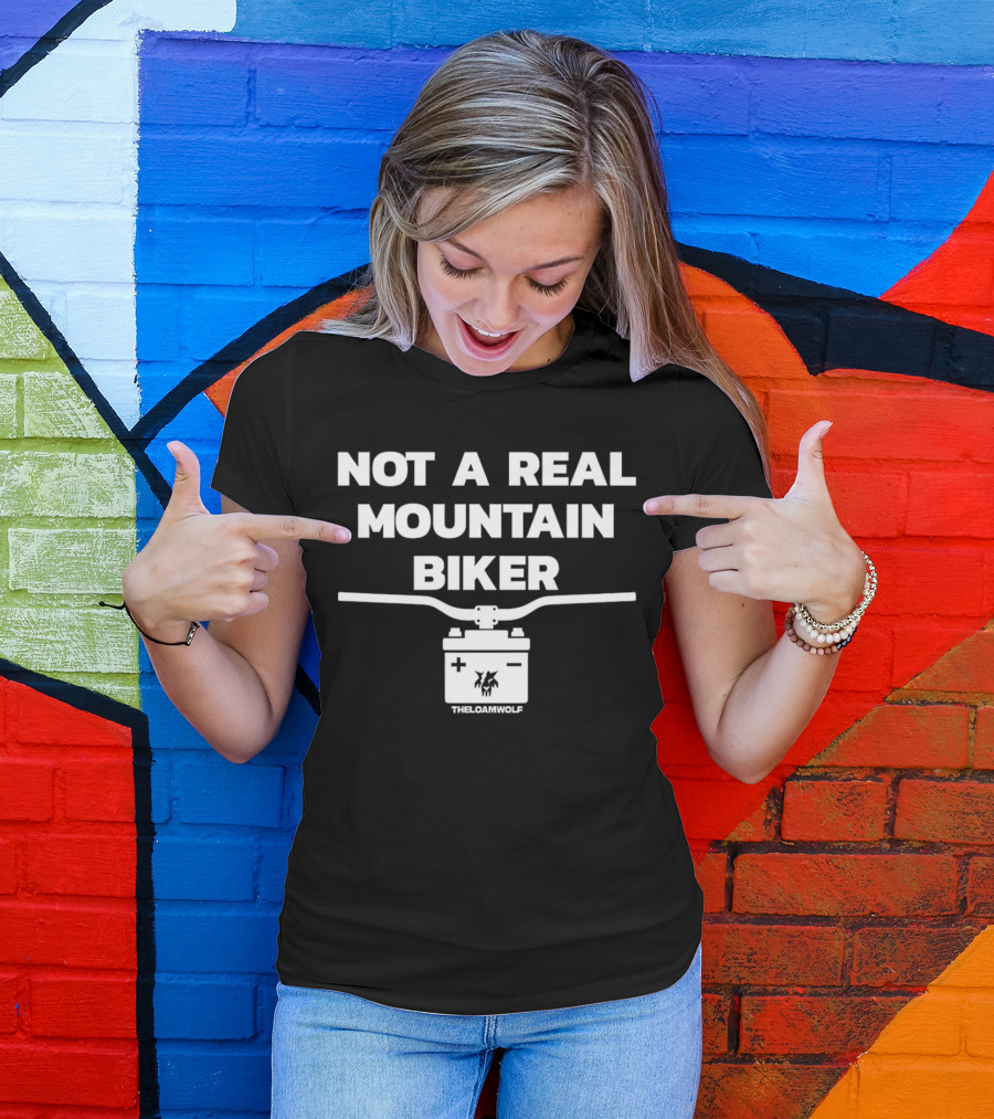 Not A Real Mountain Biker Handlebar TheLoamWolf T-Shirt