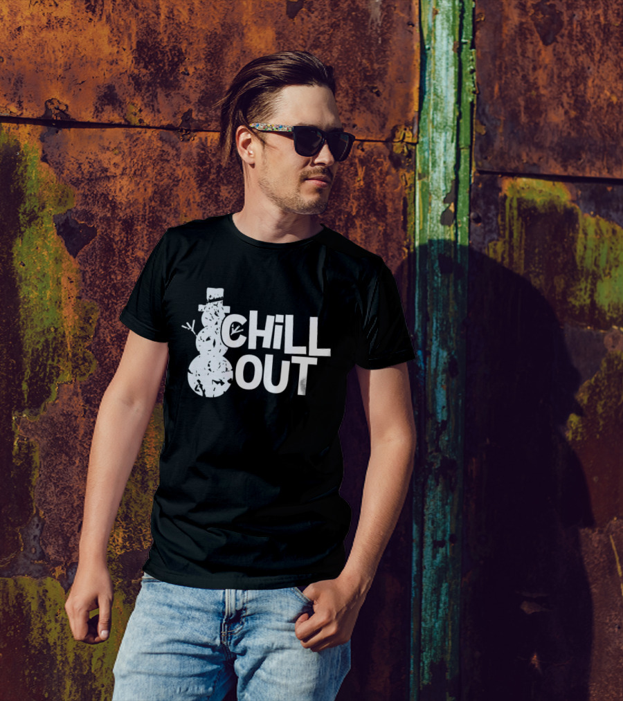 Chill Out Snowman Christmas T-Shirt