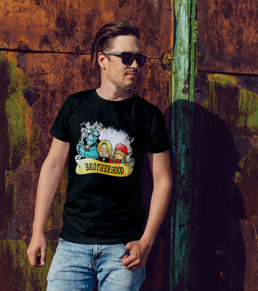 Brotherhood Alphonse Edward Winry Banner T-Shirt