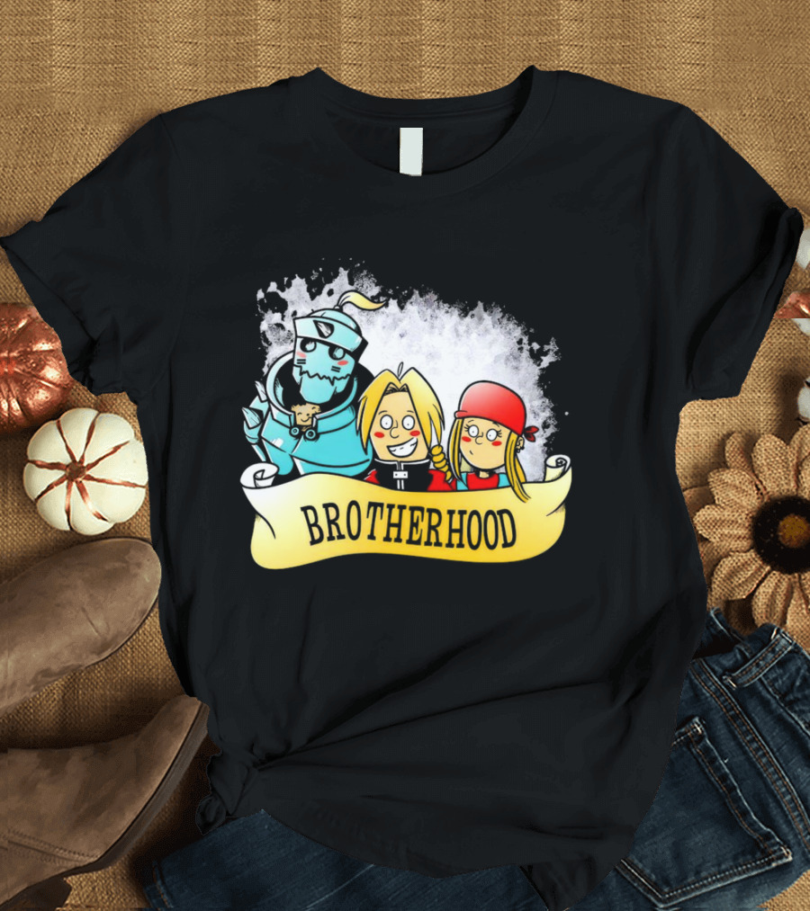 Brotherhood Alphonse Edward Winry Banner T-Shirt