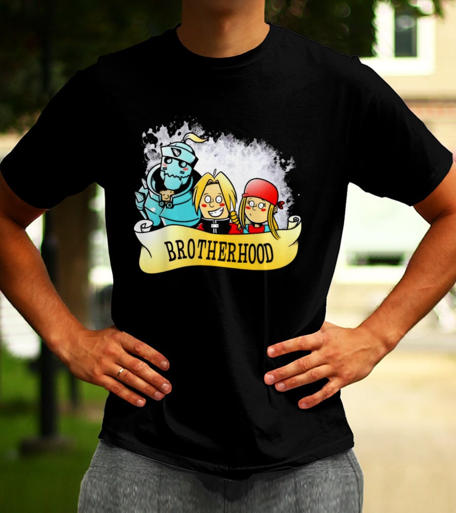 Brotherhood Alphonse Edward Winry Banner T-Shirt