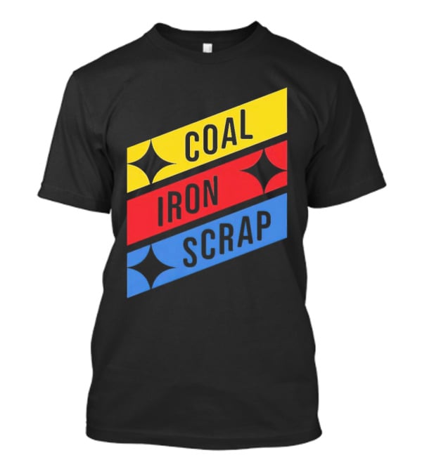 Coal Iron Scrap Pittsburgh Steelers Logo Elements T-Shirt