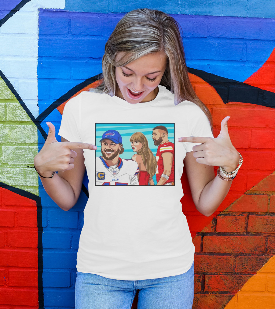 Buffalo Bills Vs. Kansas City Chiefs Distracted Girlfriend Meme T-Shirt