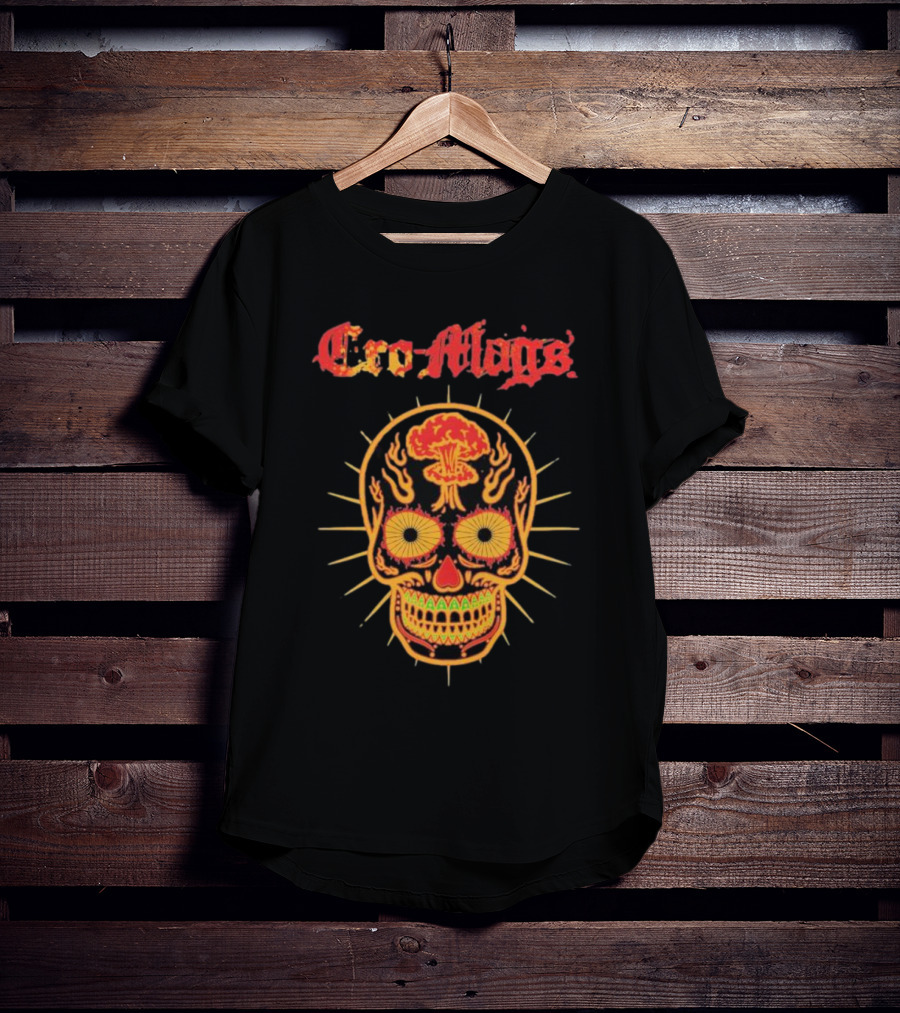 Cro-Mags Age Of The Dead Skull With Nuclear Explosion T-Shirt