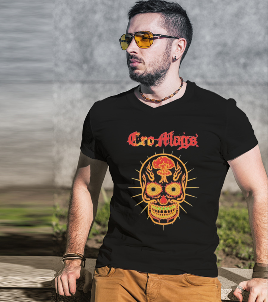 Cro-Mags Age Of The Dead Skull With Nuclear Explosion T-Shirt