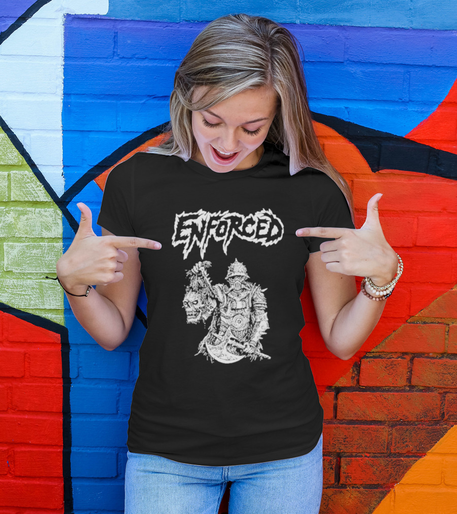 Enforced Warrior Holding Severed Head With Axe T-Shirt
