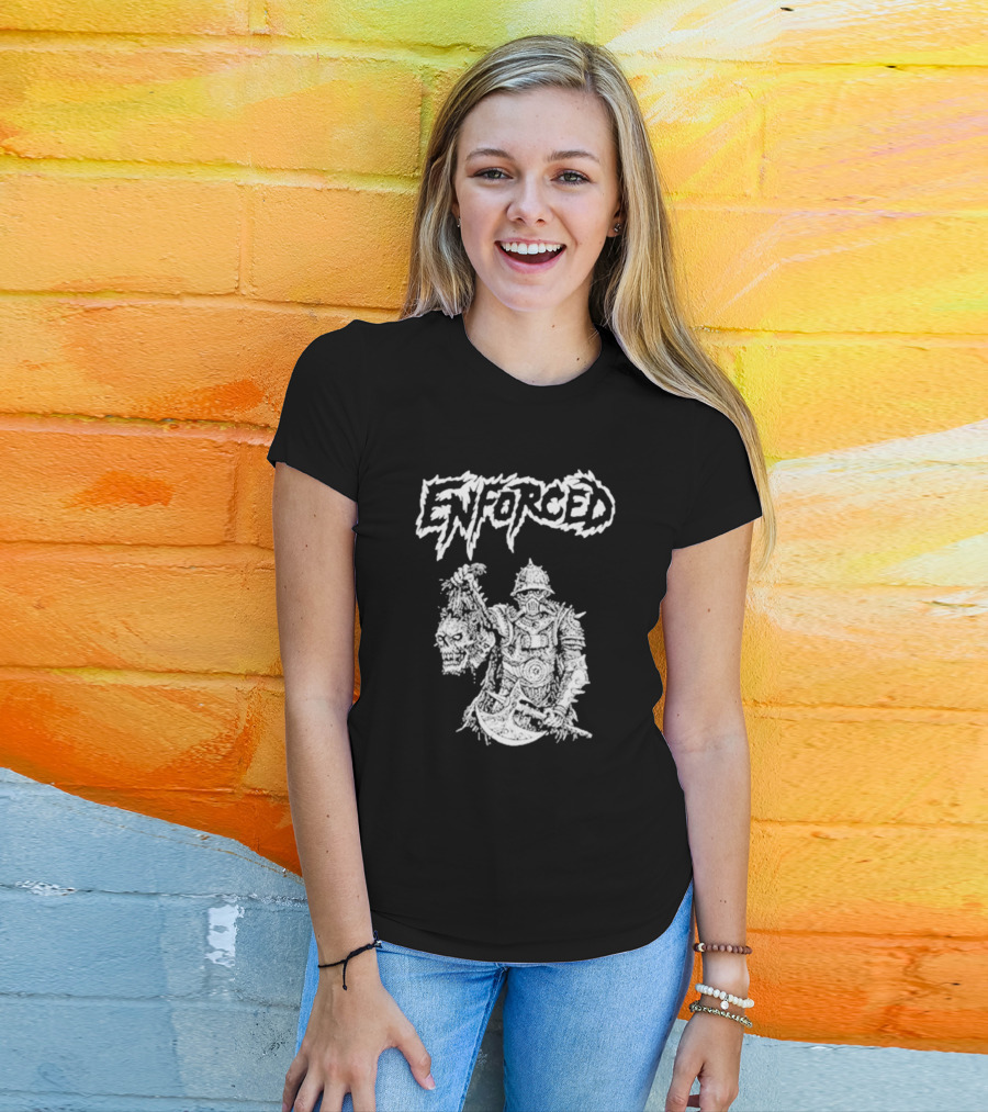 Enforced Warrior Holding Severed Head With Axe T-Shirt