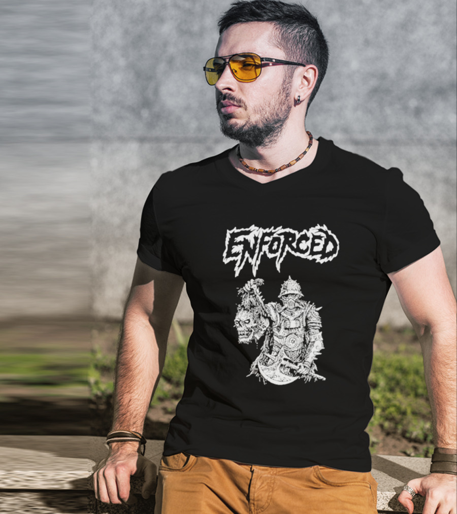 Enforced Warrior Holding Severed Head With Axe T-Shirt